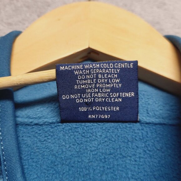 AFTCO Vest Mens Large Blue AFTech Performance Fleece Zip Pockets Fishing Casual - Picture 8 of 8